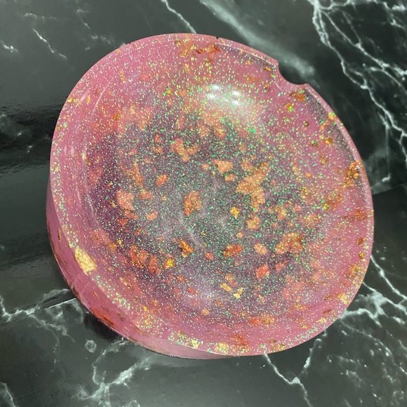 Other - soft pink/gold flake ashtray